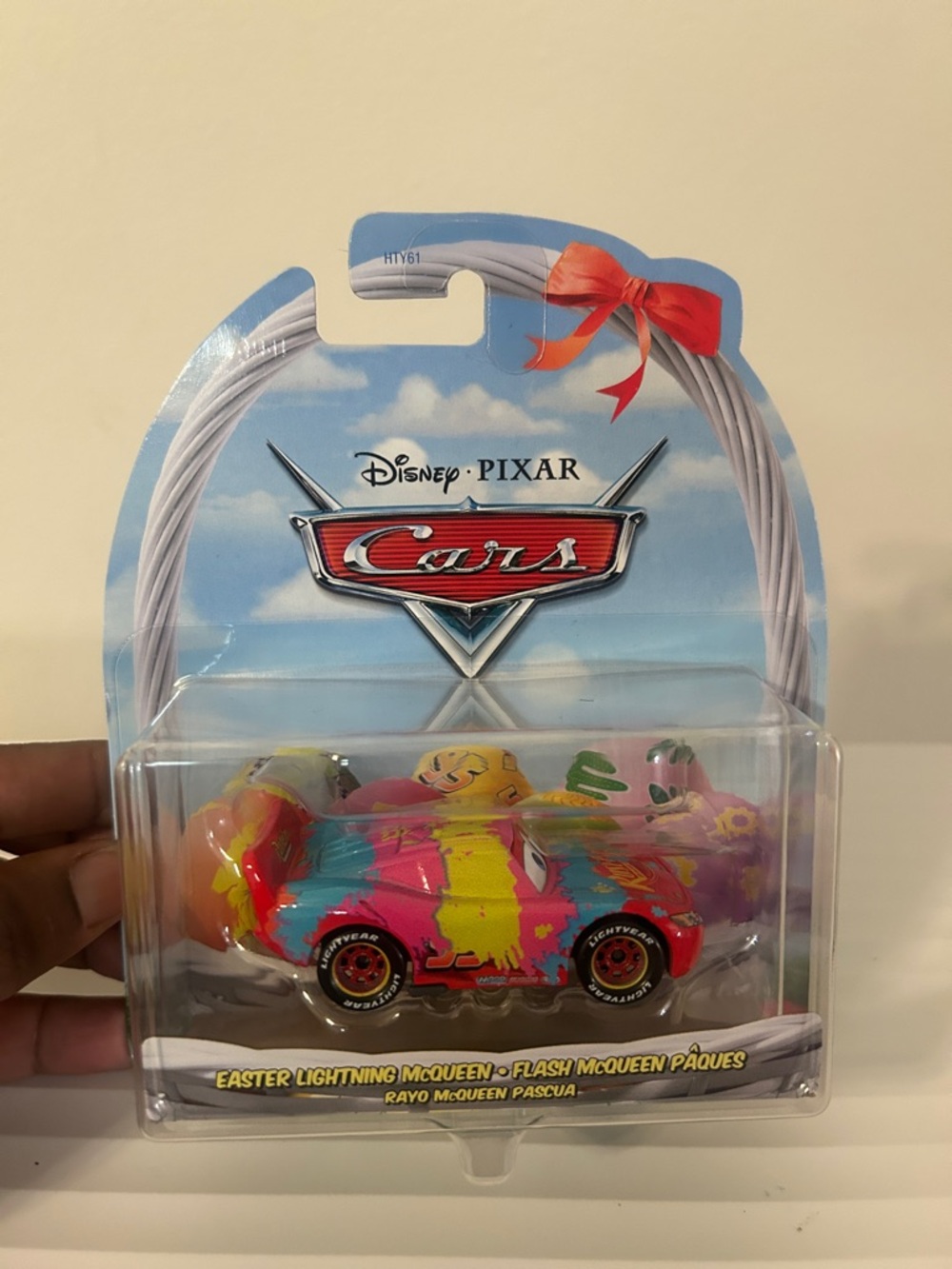 Disney Pixar Cars Easter Lightning McQueen Toy — Pink & Yellow